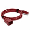 Add-On Addon 5Ft C19 To C20 12Awg 100-250V Red Power Extension Cable ADD-C192C2012AWG5FTRD